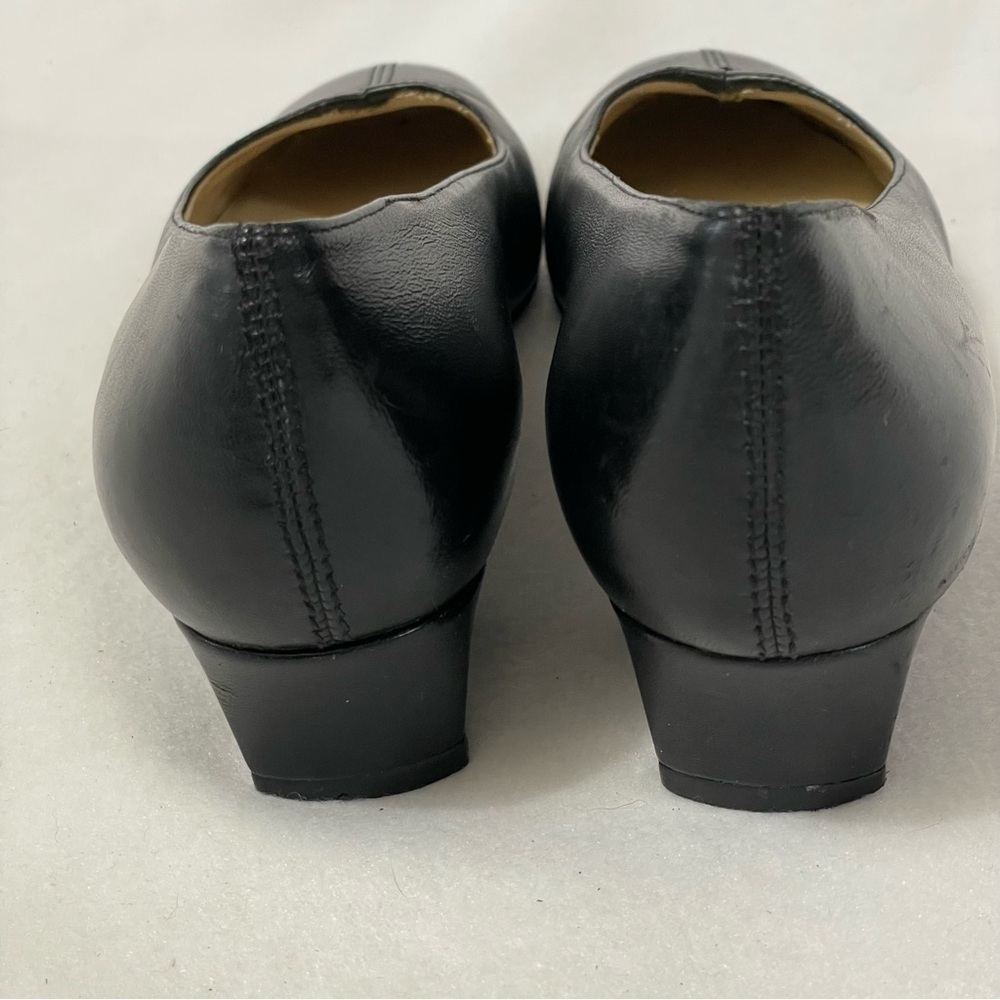 TROTTERS Womens Black Kari Round Toe Block Heel Slip‎ On Neutral Pumps 8 N - Picture 4 of 13